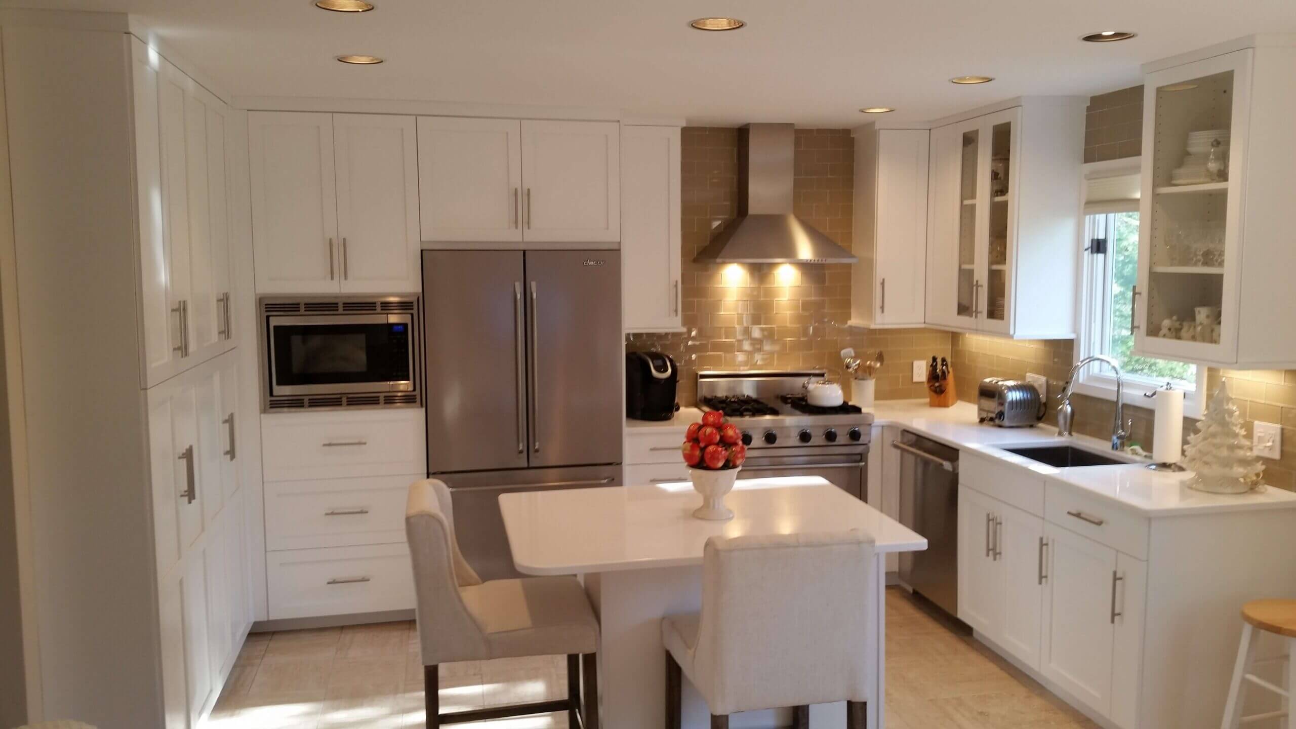 Full overlay White cabinets