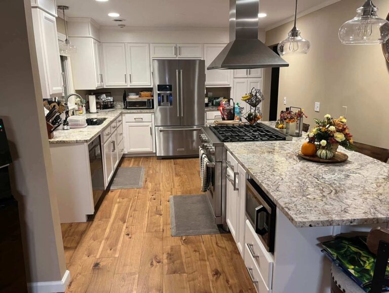 Kcr kitchen renovation in gilbertson featuring modern white cabinets